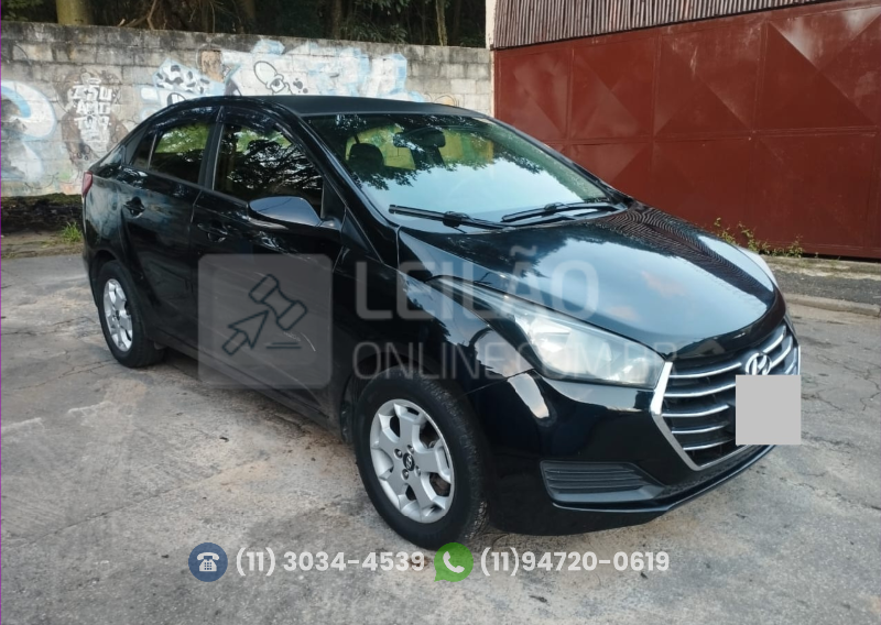 HYUNDAI/HB20S 1.6M COMF; 2016/2016; PRETA; ALCO./GASOL. - FUNCIONANDO - IPVA 2026 OK