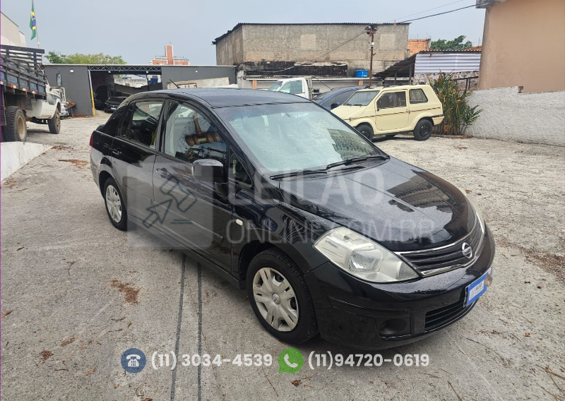 Foto de I/NISSAN TIIDA SEDAN 18F; 2011/2012; PRETA; ALCO./GASOL. - FUNCIONANDO - IPVA 2026 OK